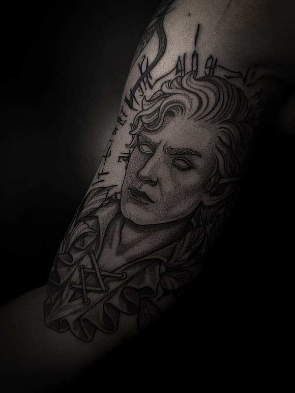 Blackwork tattoo by Teleah Crawford