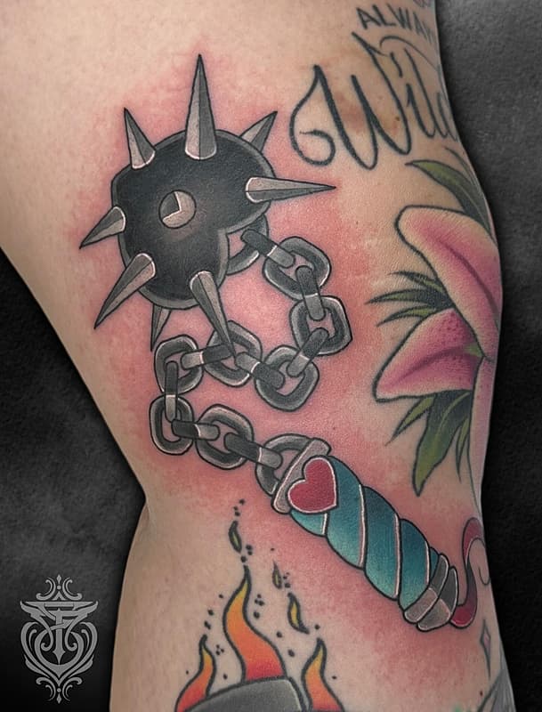 Neo-Traditional tattoo by Erin Davies