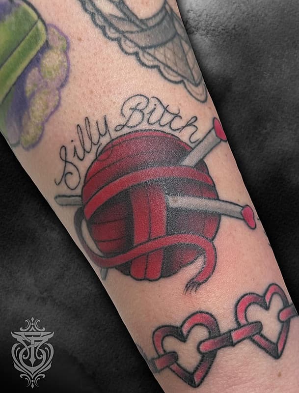 Neo-Traditional tattoo by Erin Davies