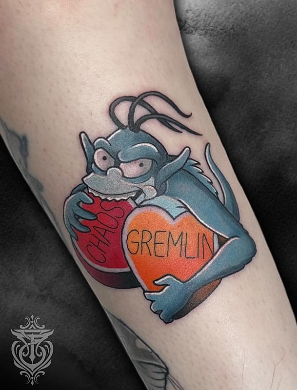 Neo-Traditional tattoo by Erin Davies