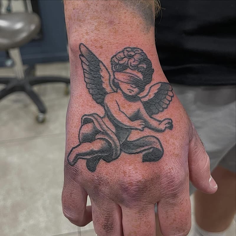 Illustrative tattoo by Aron Fitz