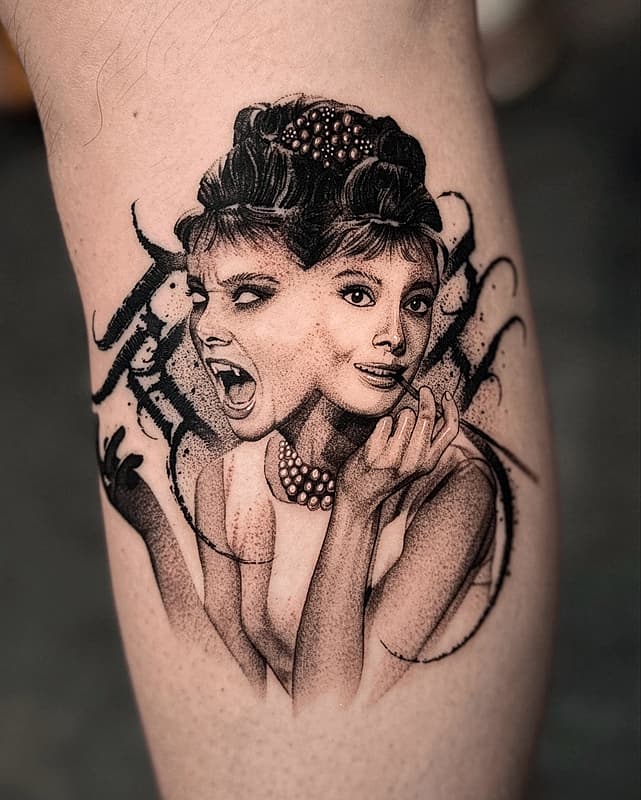 Realism (black & grey) tattoo by SARU