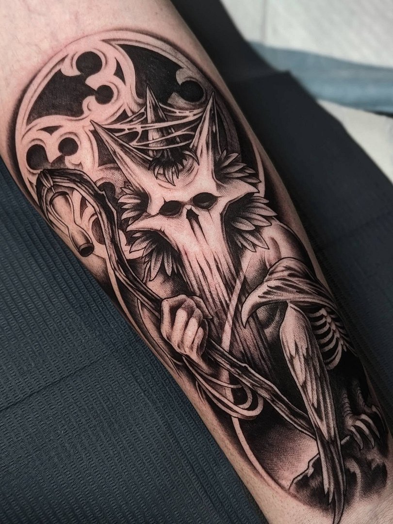 Illustrative tattoo by Joel Thongbai Tattoo