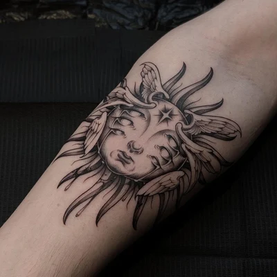 Illustrative tattoo by Joel Thongbai Tattoo