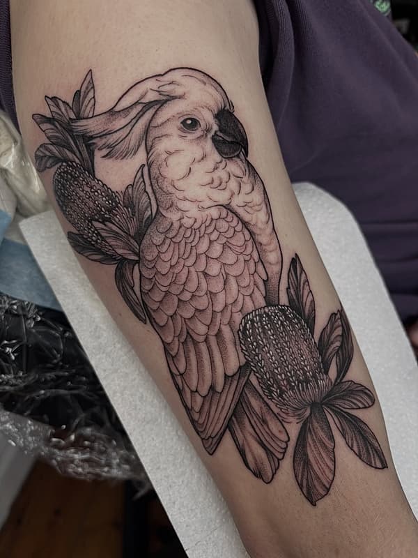 Illustrative tattoo by Izzy