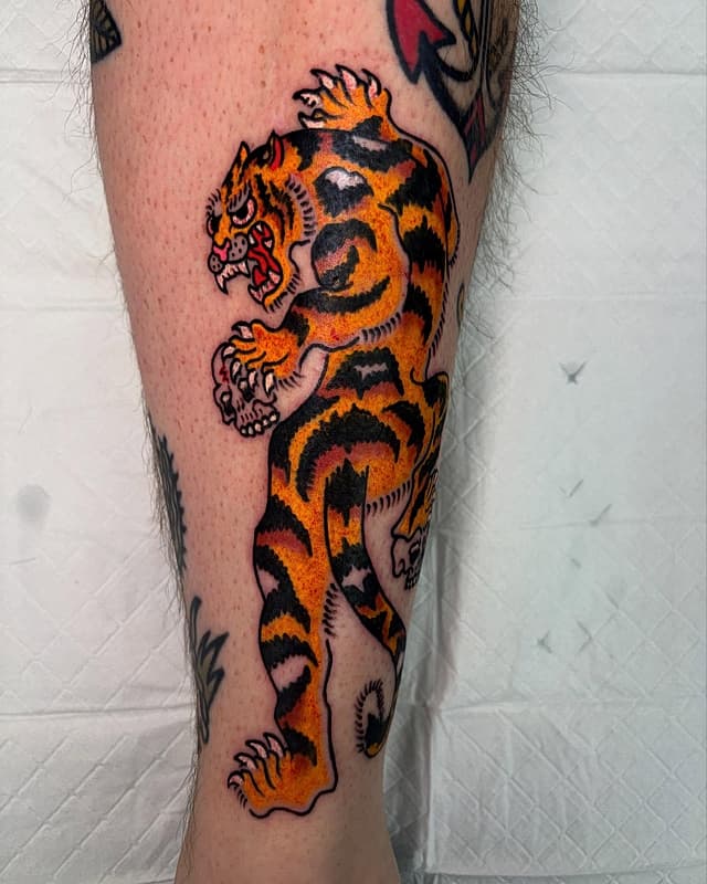 American Traditional tattoo by Dina