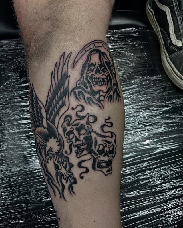 American Traditional tattoo by Dina