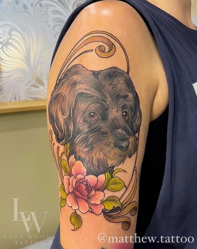 Neo-Traditional tattoo by Matthew Andre