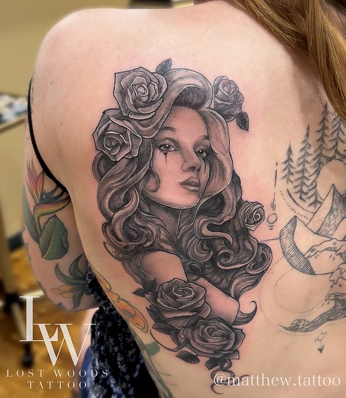 Neo-Traditional tattoo by Matthew Andre