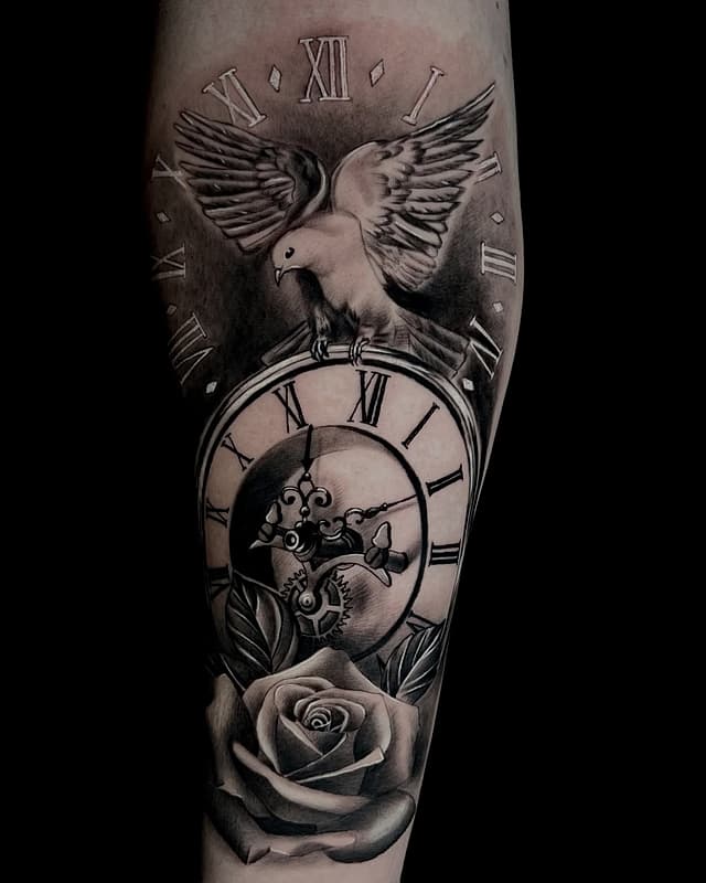 Realism (black & grey) tattoo by Harry Art