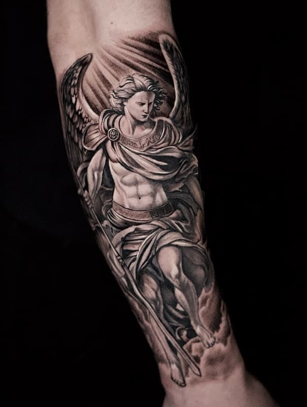 Realism (black & grey) tattoo by Harry Art