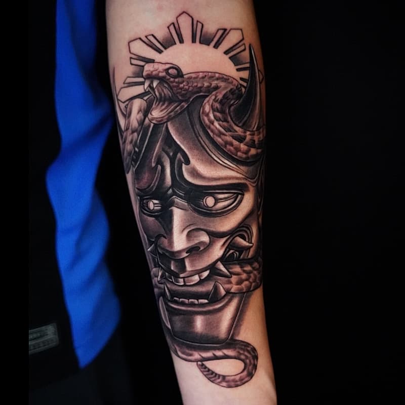 Neo-Japanese tattoo by Fly Ink