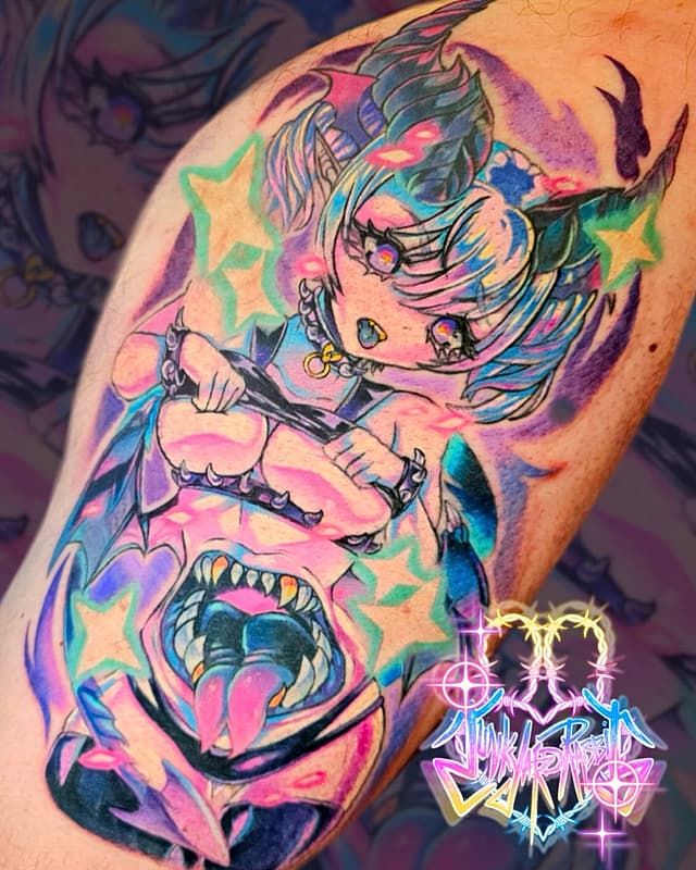 Anime tattoo by JunkYardRabbit