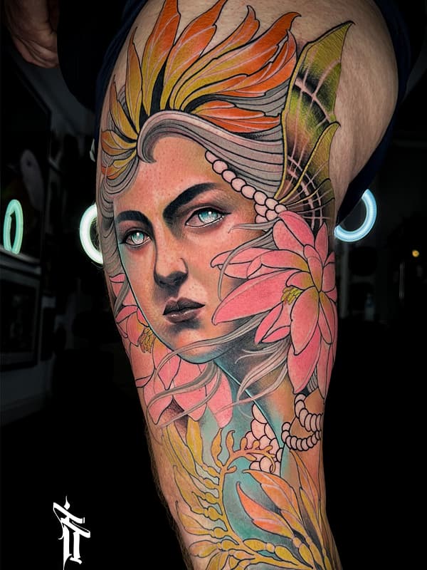 Neo-Traditional tattoo by TIM TAVARIA