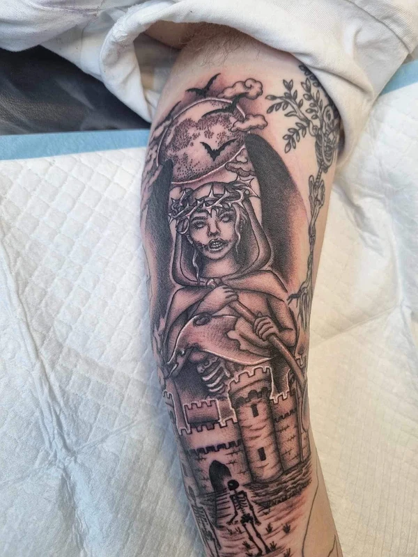 Watercolour tattoo by Reed