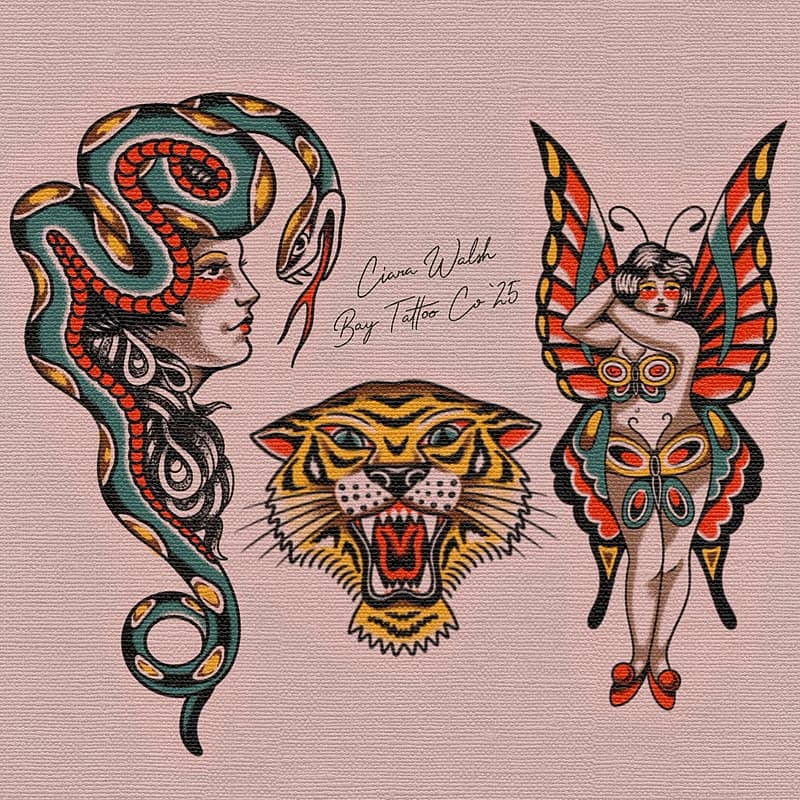 American Traditional tattoo by Ciara Walsh