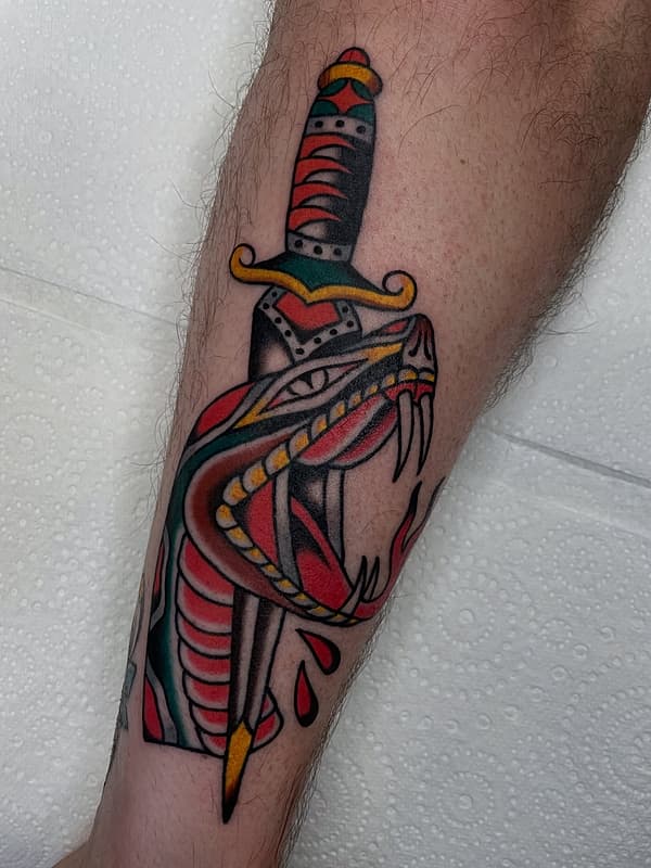 American Traditional tattoo by Ciara Walsh