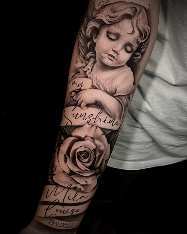Realism (black & grey) tattoo by Peta Manning Tattoo ☆