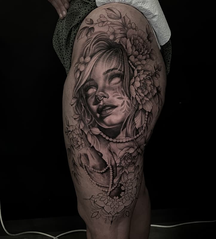 Realism (black & grey) tattoo by Peta Manning Tattoo ☆