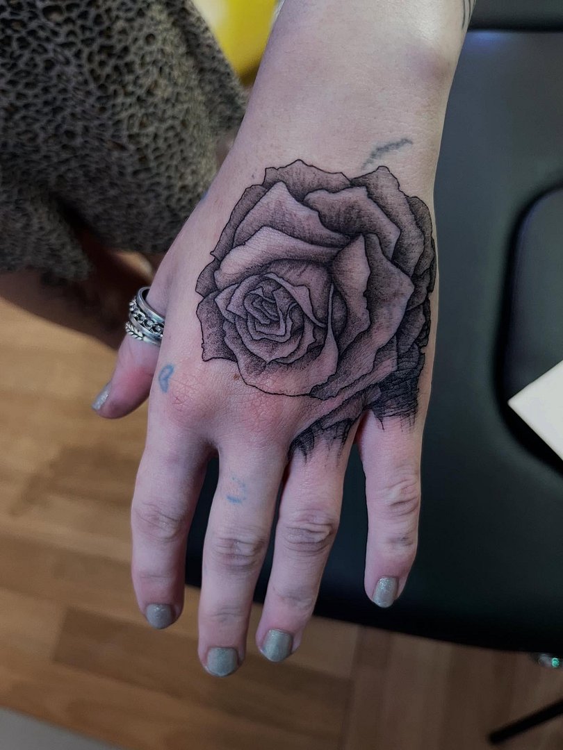 Illustrative tattoo by Sam Shears