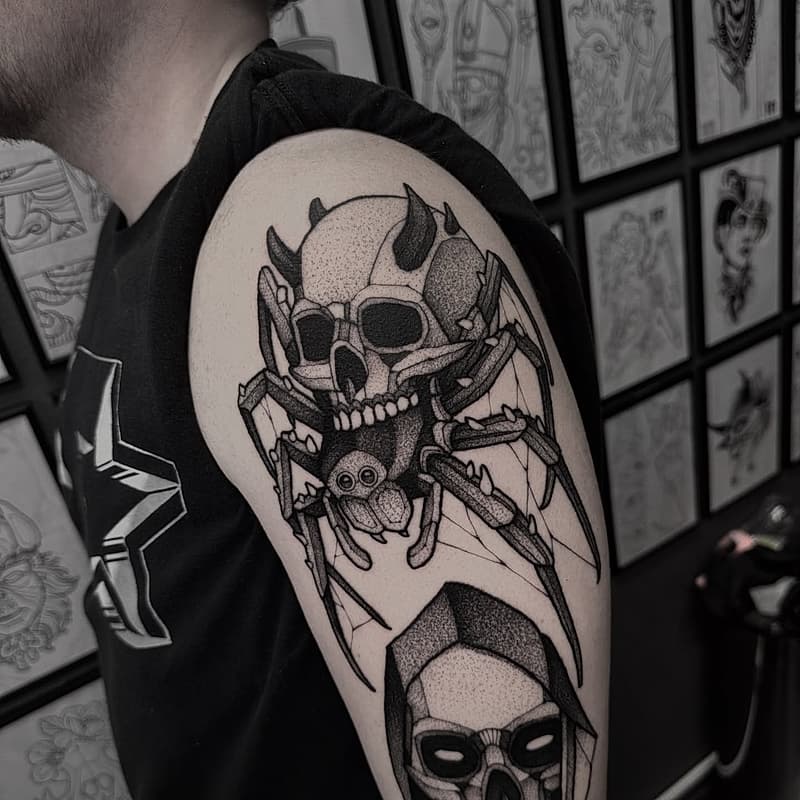 Blackwork tattoo by Ryan Smith