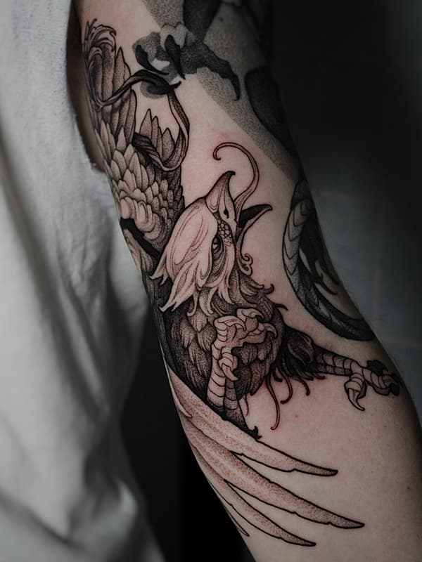 Illustrative tattoo by Jody Knight Tattoo