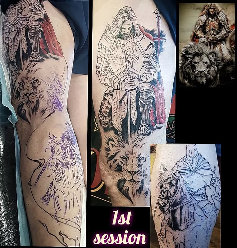 Blackwork tattoo by Erika Armstrong