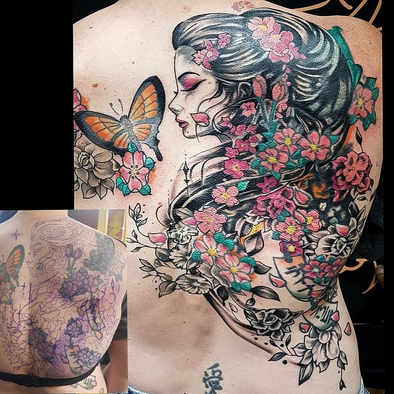 Blackwork tattoo by Erika Armstrong