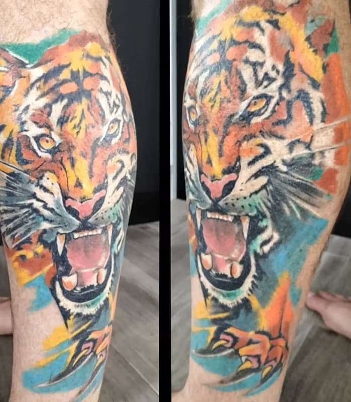 Blackwork tattoo by Erika Armstrong