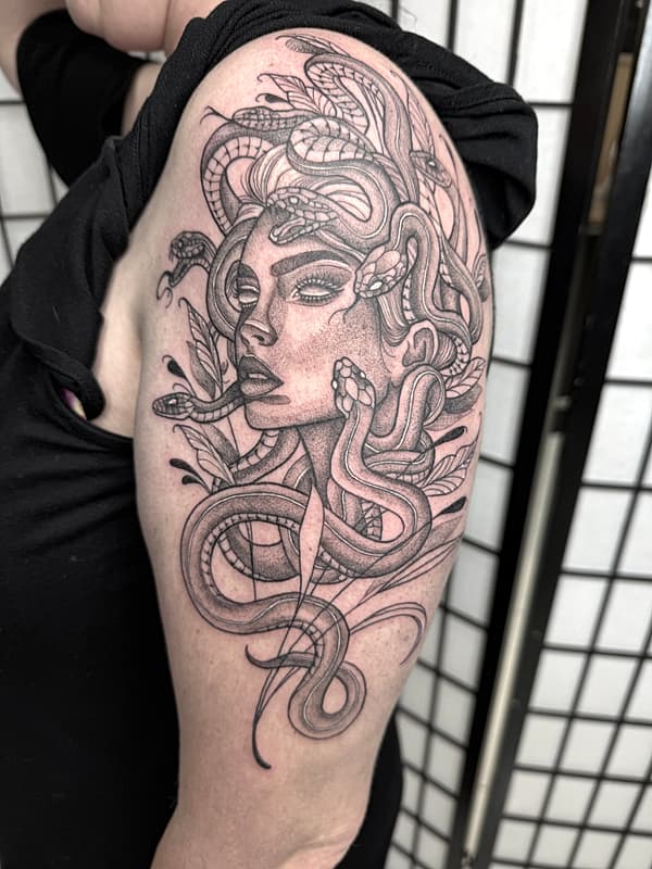Illustrative tattoo by Isabela • Gold Coast Tattoos