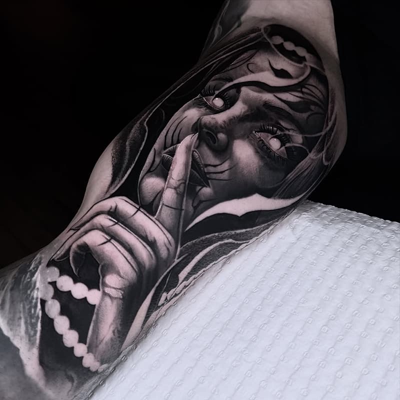 Realism (black & grey) tattoo by H  E  L  L  R  A  Z  O  R