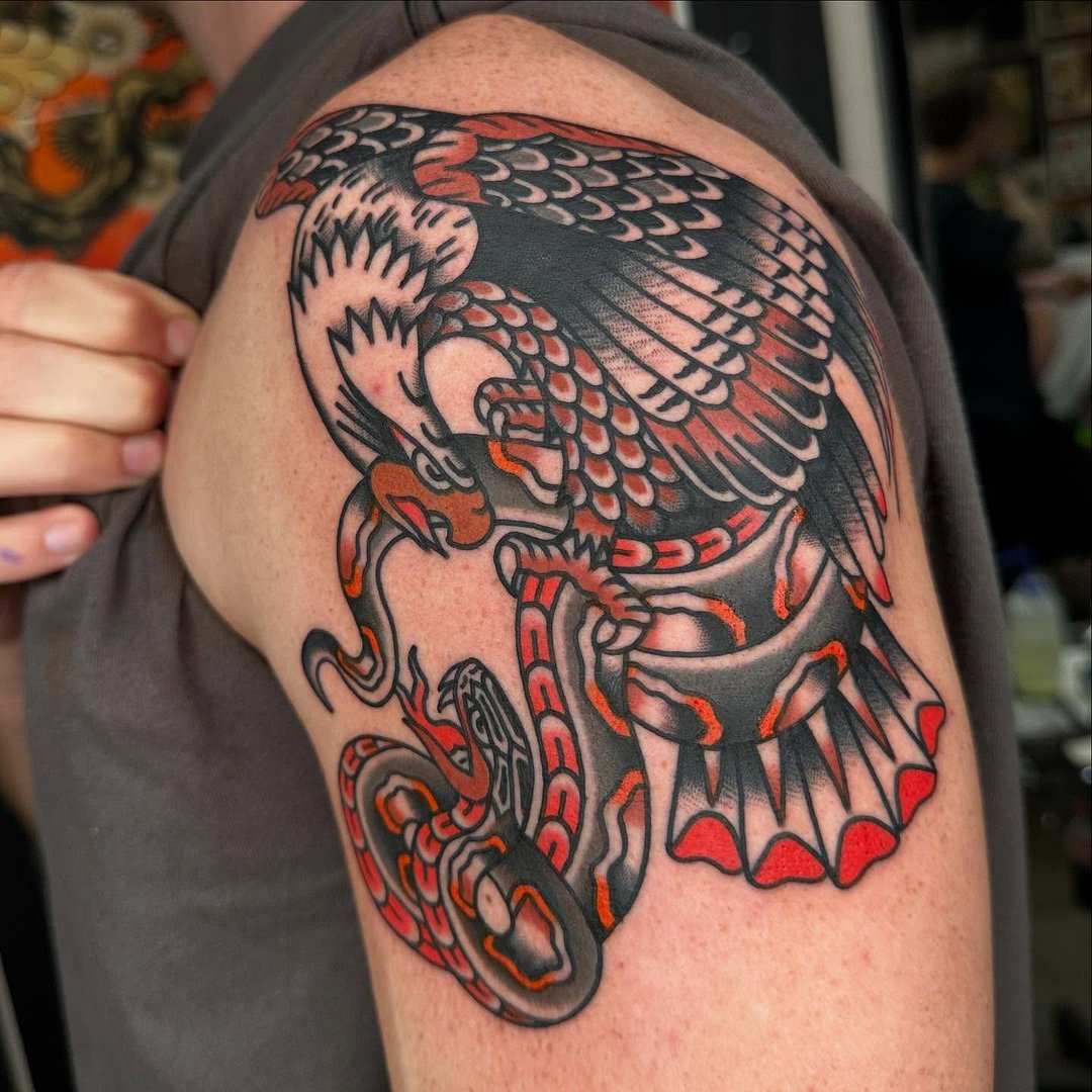 American Traditional tattoo by Shane Castle