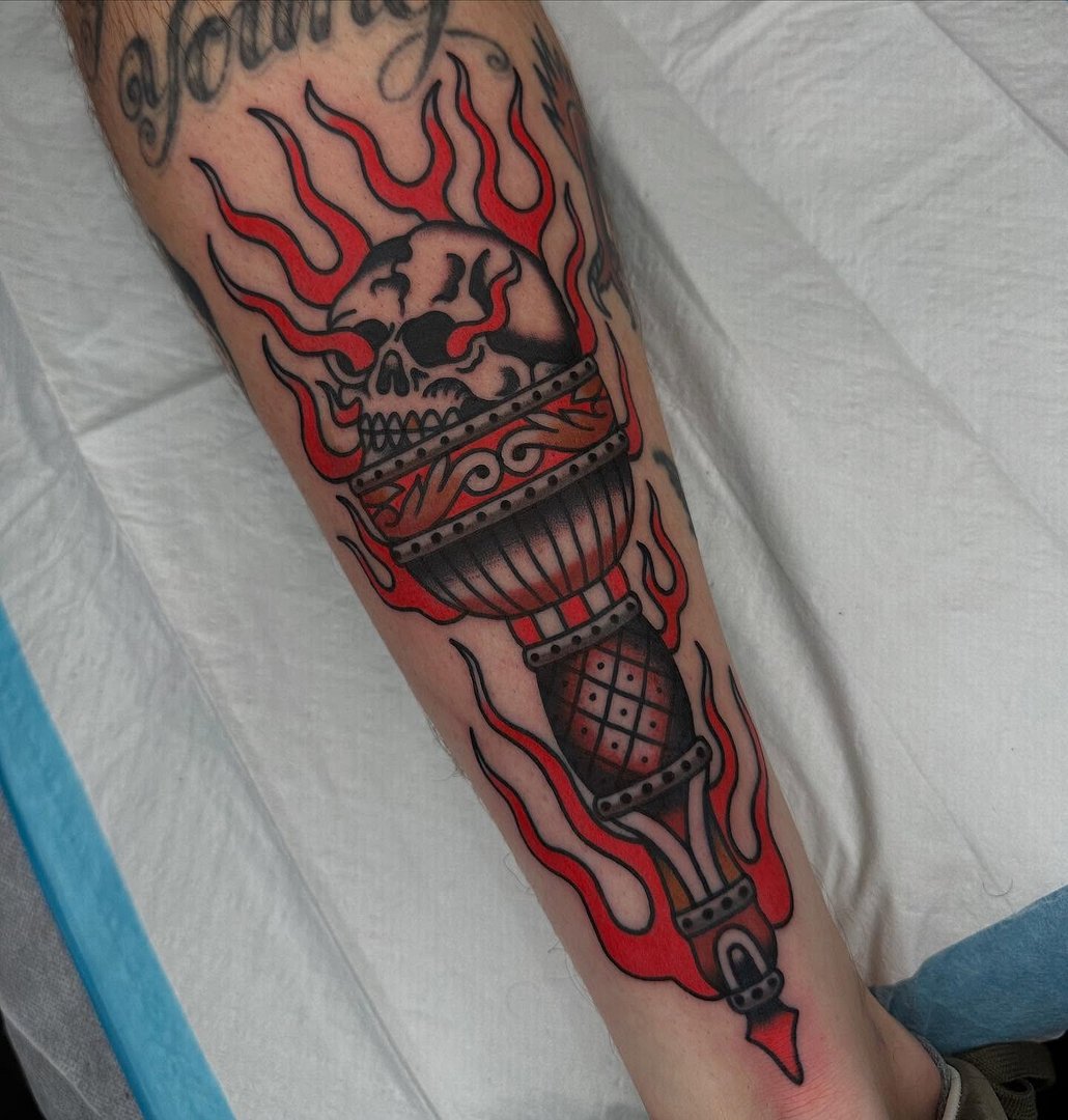 American Traditional tattoo by Shane Castle