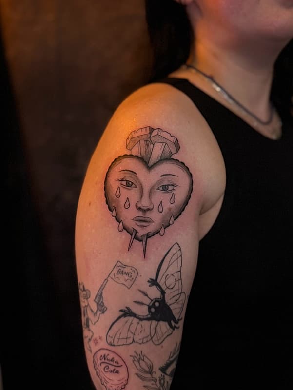 Fineline tattoo by Percy James