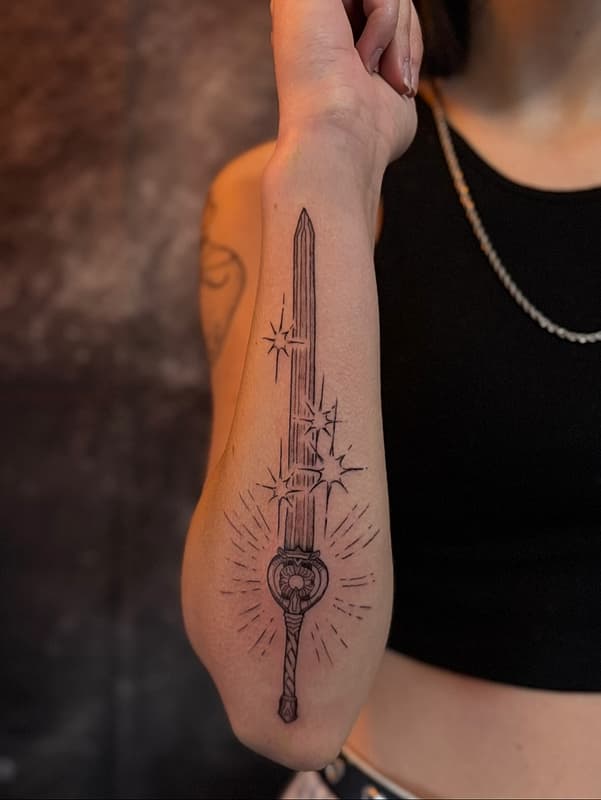 Illustrative tattoo by Percy James