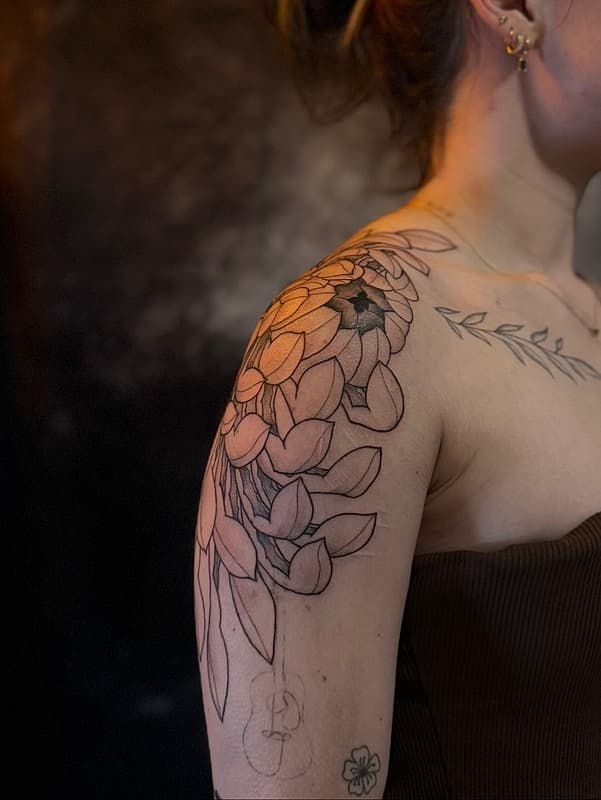 Fineline tattoo by Percy James