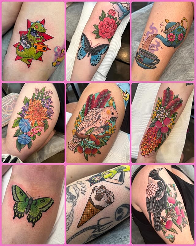 Neo-Traditional tattoo by Courtney • Puddy Tatts