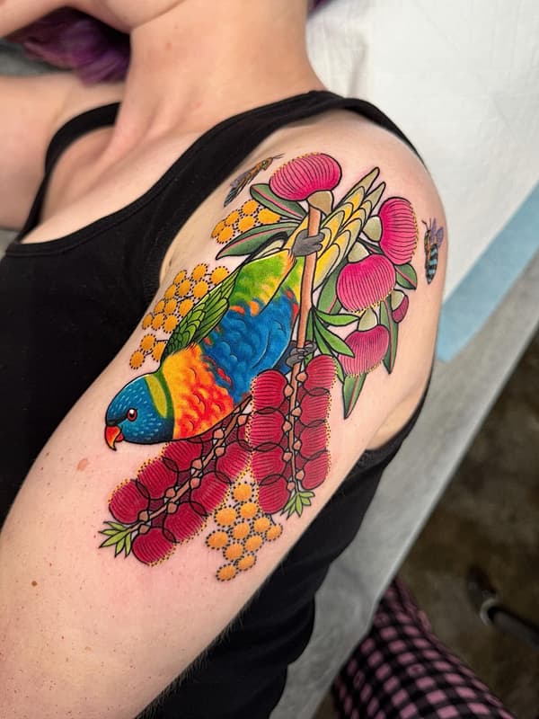Neo-Traditional tattoo by Courtney • Puddy Tatts