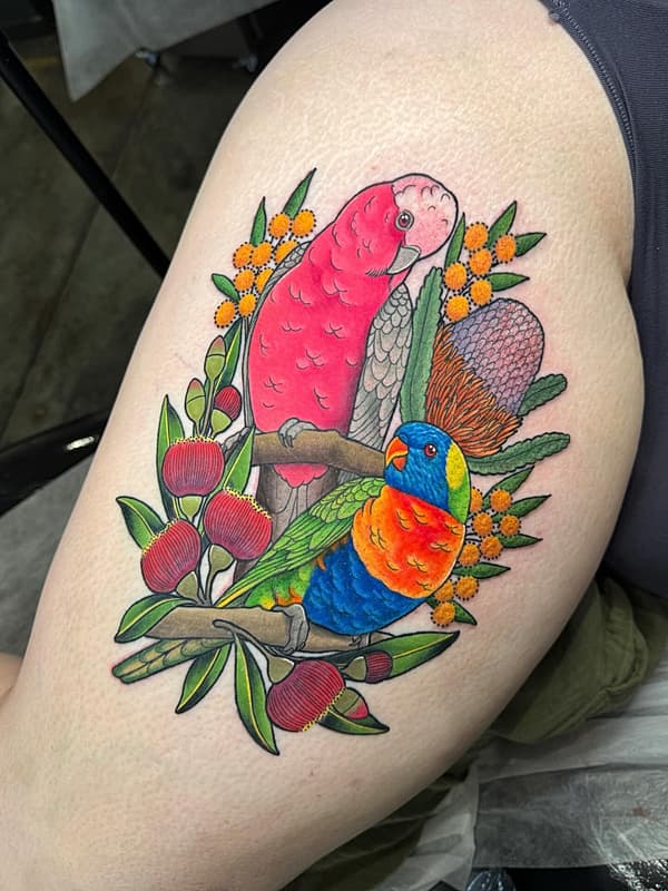 Neo-Traditional tattoo by Courtney • Puddy Tatts