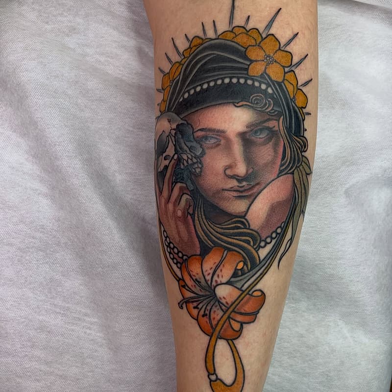 Neo-Traditional tattoo by ℭ 𝔬 𝔫 𝔫 𝔬 𝔯   𝔅 𝔞 𝔱 𝔥