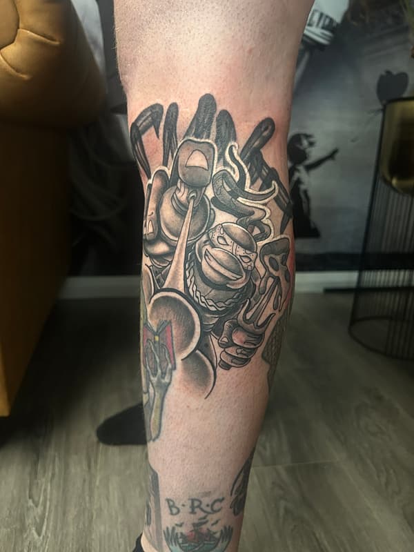 Illustrative tattoo by Saint April Tattoos
