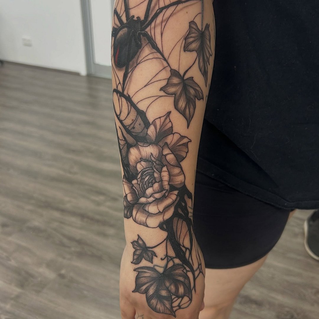 Illustrative tattoo by Saint April Tattoos