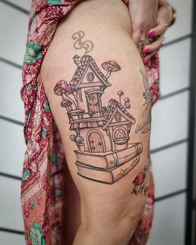 Illustrative tattoo by Kat Clarke