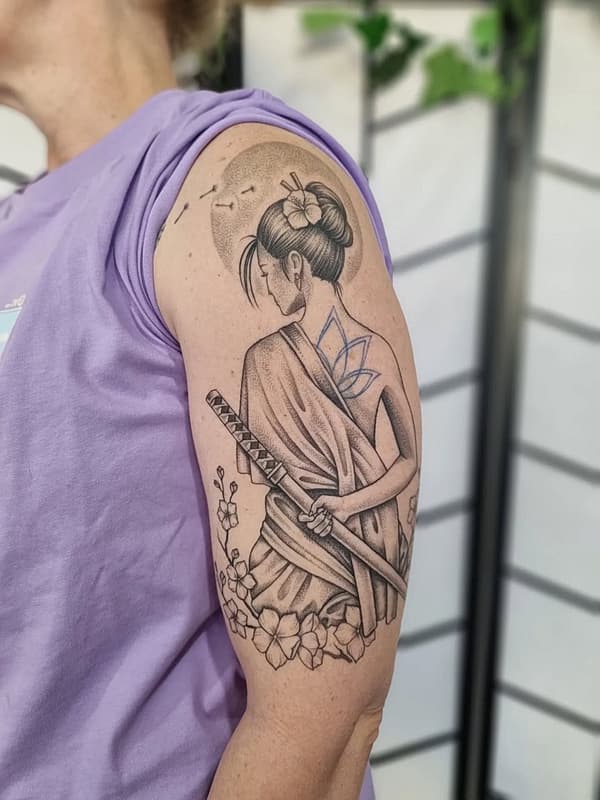 Illustrative tattoo by Kat Clarke