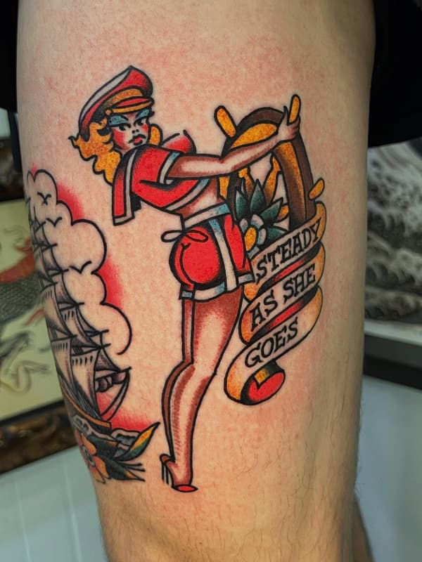 American Traditional tattoo by Ben Rorke