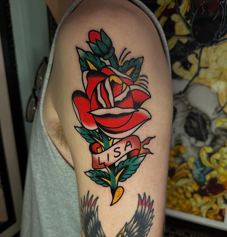 American Traditional tattoo by Ben Rorke