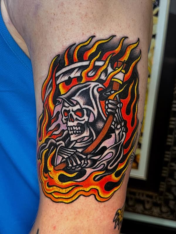 American Traditional tattoo by Ben Rorke