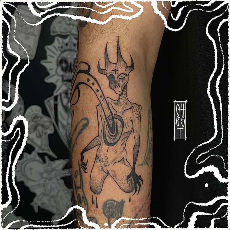 Blackwork tattoo by 𝚐𝚑𝚘𝚜𝚝 ✶