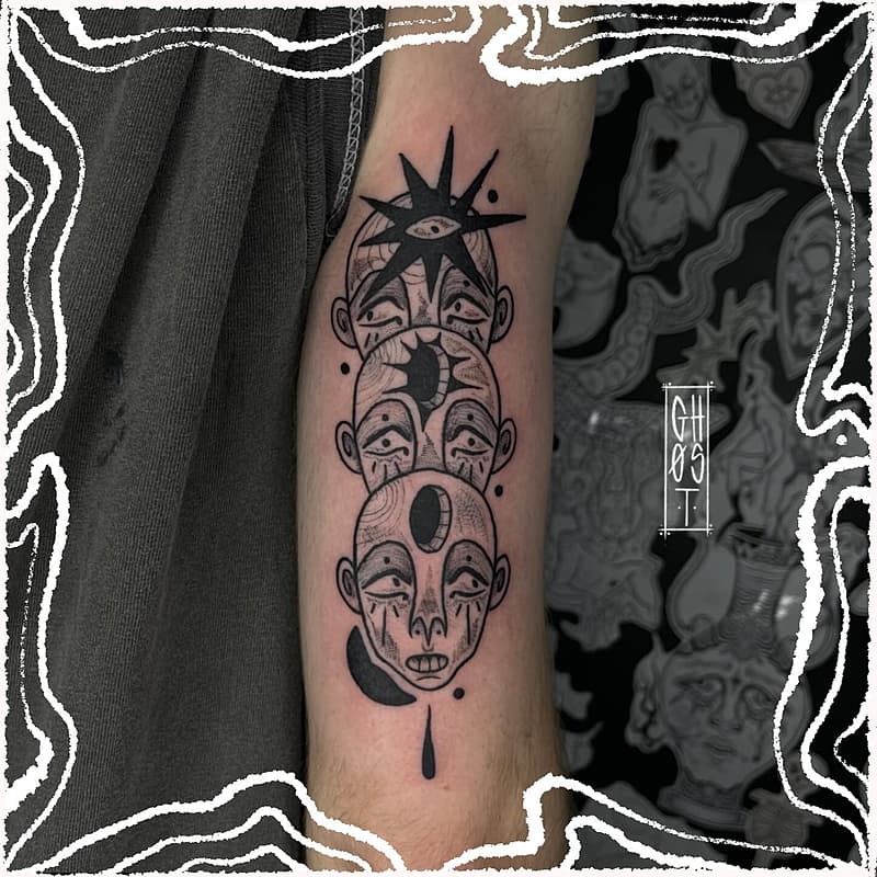 Blackwork tattoo by 𝚐𝚑𝚘𝚜𝚝 ✶