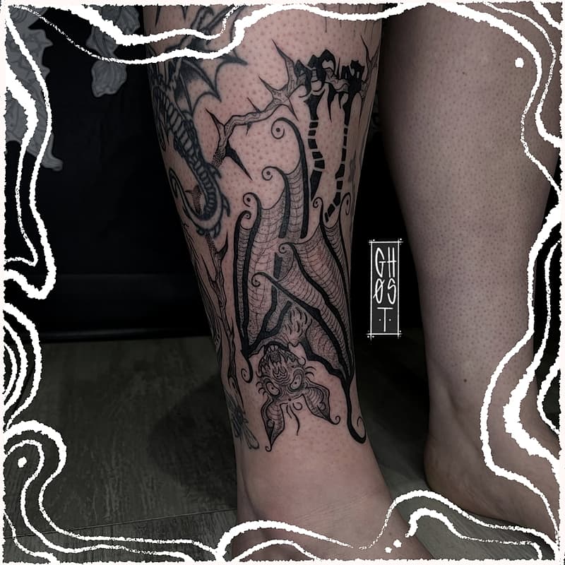 Blackwork tattoo by 𝚐𝚑𝚘𝚜𝚝 ✶